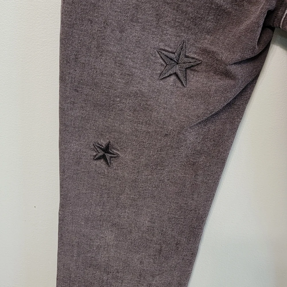 Driftwood‎ Womens Gizelle Embroidered Star Black Skinny Ankle Fit Jeans Size 26
